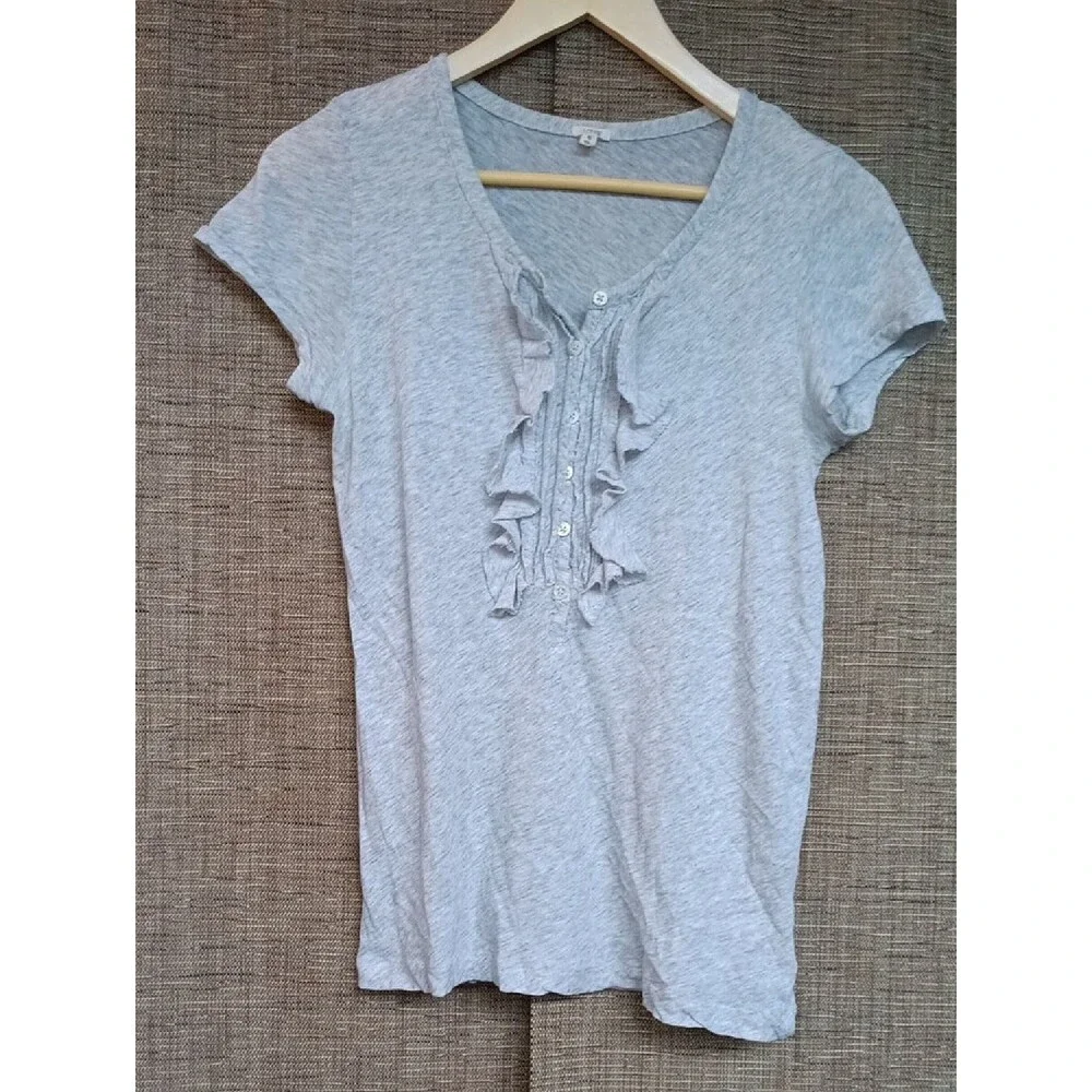 JCrew Hazy Grey Cotton Tee Shirt